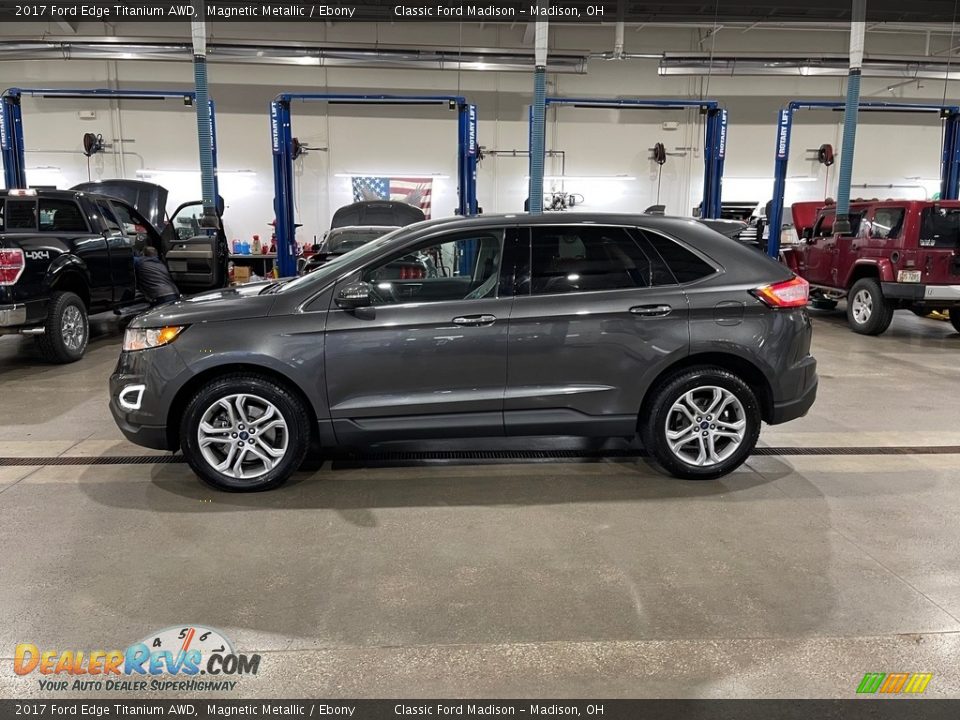 2017 Ford Edge Titanium AWD Magnetic Metallic / Ebony Photo #16