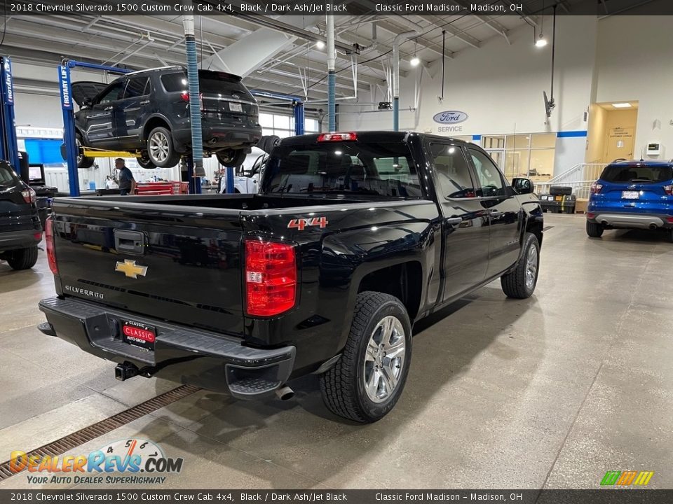 2018 Chevrolet Silverado 1500 Custom Crew Cab 4x4 Black / Dark Ash/Jet Black Photo #5