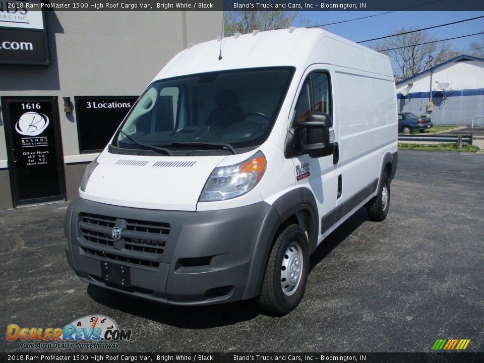 2018 Ram ProMaster 1500 High Roof Cargo Van Bright White / Black Photo #2