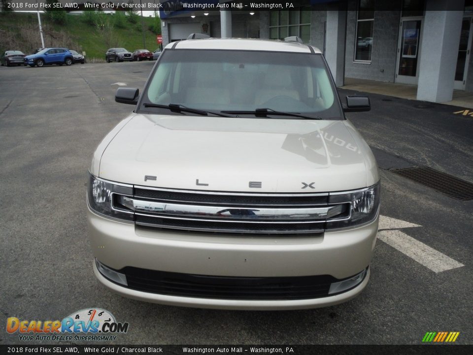 2018 Ford Flex SEL AWD White Gold / Charcoal Black Photo #3