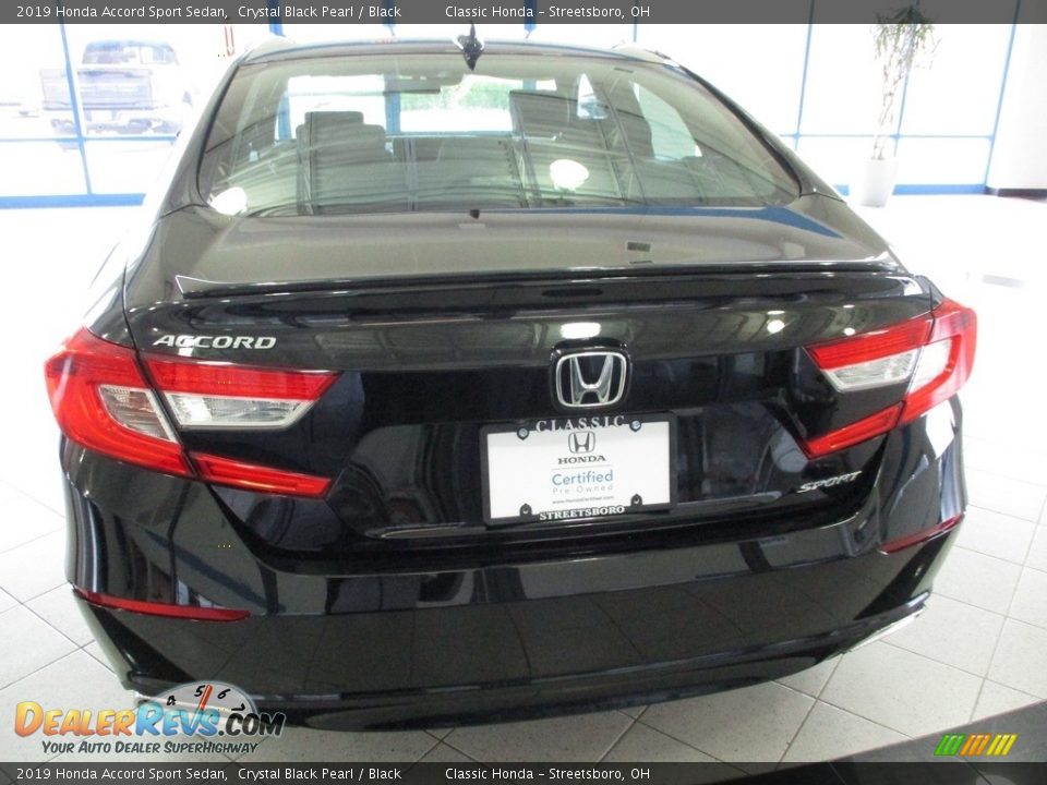 2019 Honda Accord Sport Sedan Crystal Black Pearl / Black Photo #8