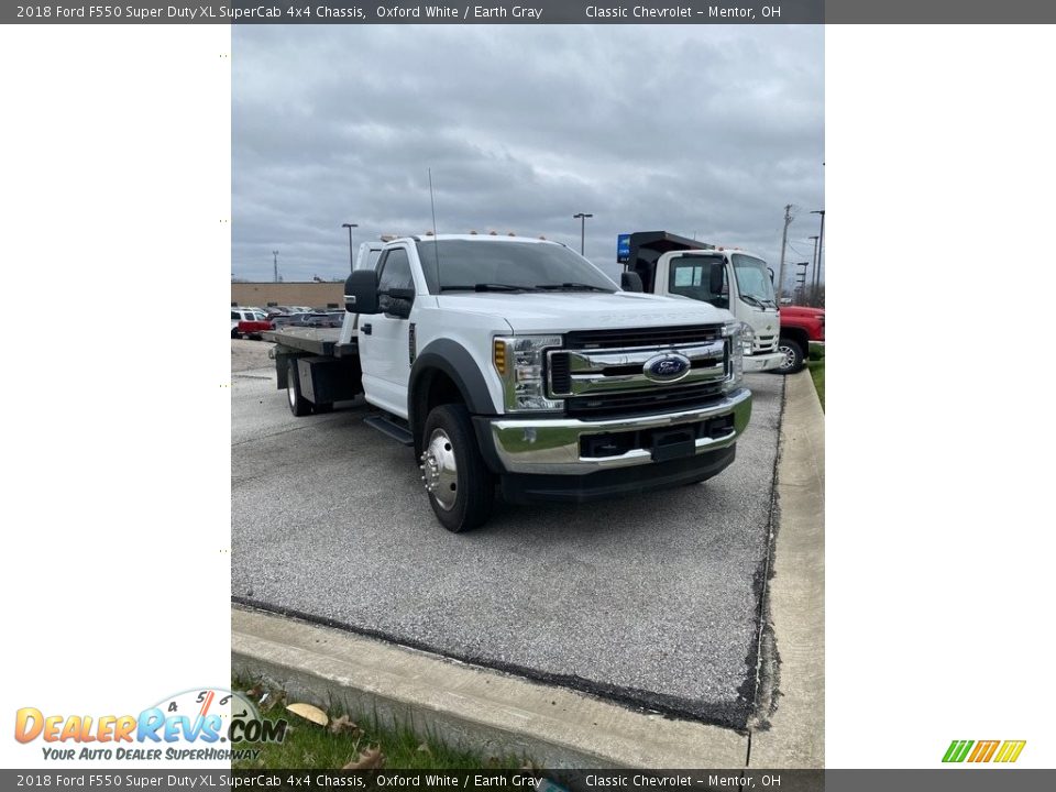 Oxford White 2018 Ford F550 Super Duty XL SuperCab 4x4 Chassis Photo #1