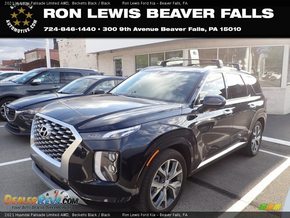 2021 Hyundai Palisade Limited AWD Becketts Black / Black Photo #1