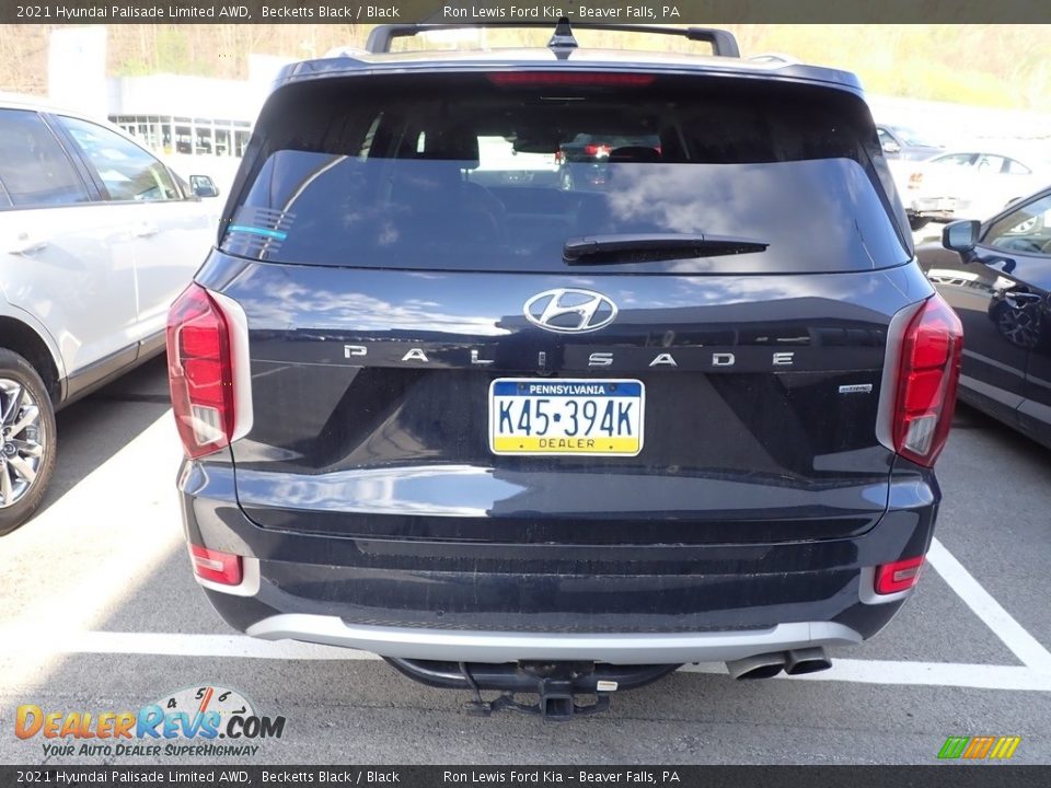 2021 Hyundai Palisade Limited AWD Becketts Black / Black Photo #3