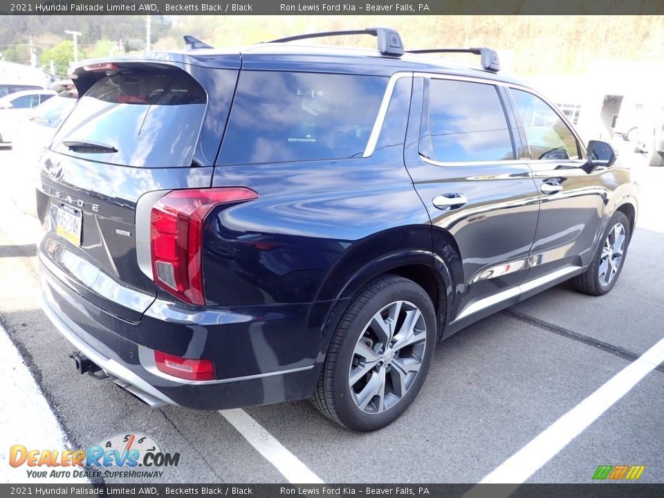 2021 Hyundai Palisade Limited AWD Becketts Black / Black Photo #4