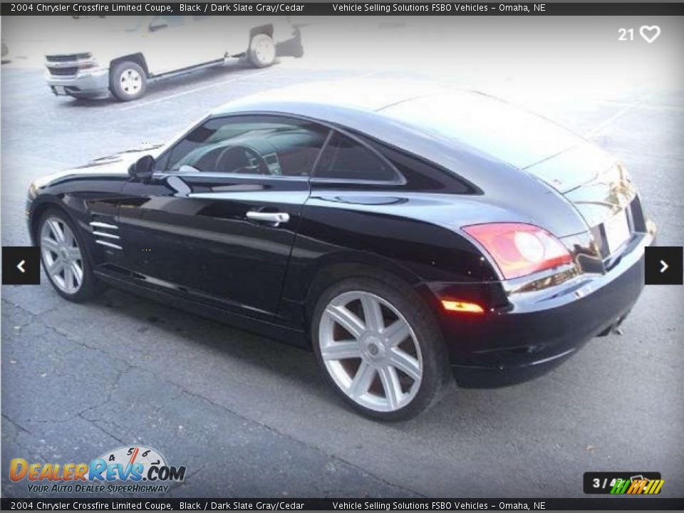 2004 Chrysler Crossfire Limited Coupe Black / Dark Slate Gray/Cedar Photo #2