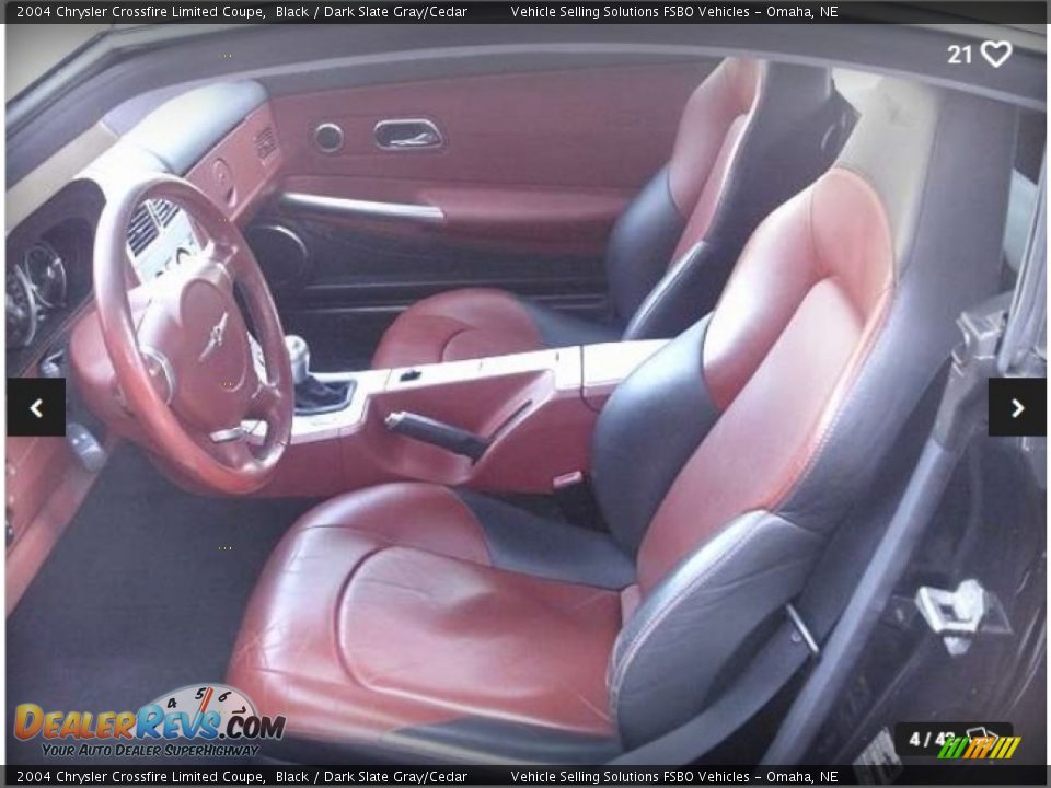Dark Slate Gray/Cedar Interior - 2004 Chrysler Crossfire Limited Coupe Photo #8