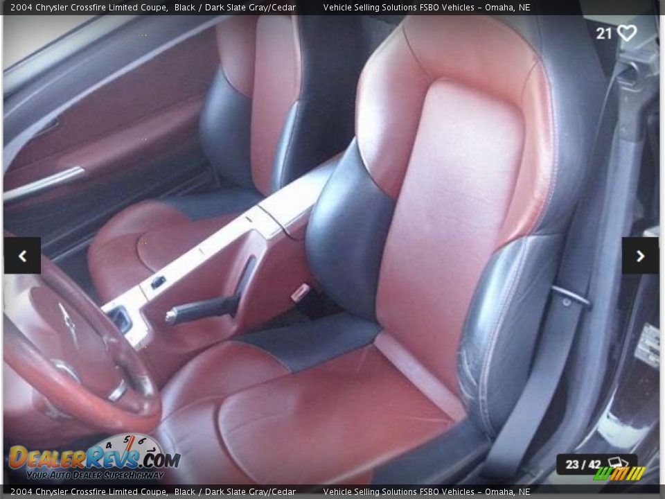 Front Seat of 2004 Chrysler Crossfire Limited Coupe Photo #9