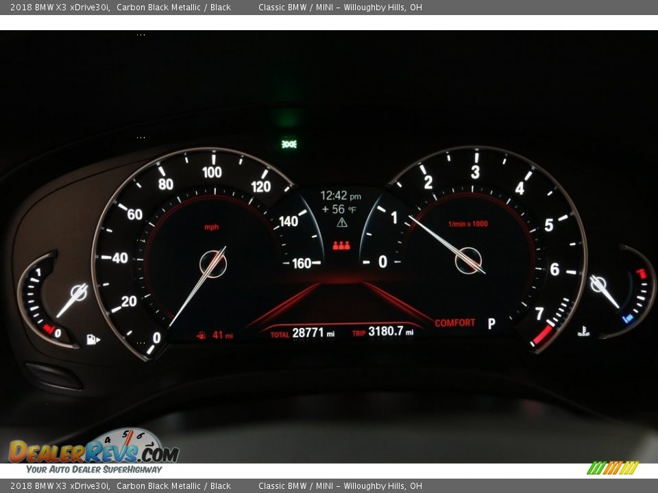 2018 BMW X3 xDrive30i Gauges Photo #8