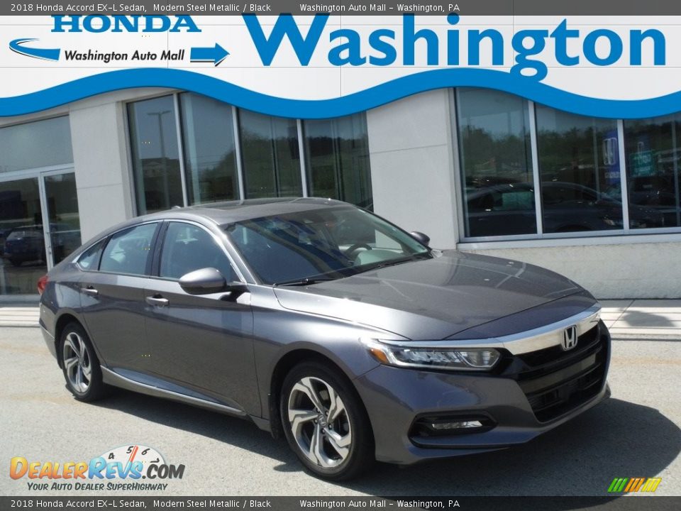 2018 Honda Accord EX-L Sedan Modern Steel Metallic / Black Photo #1