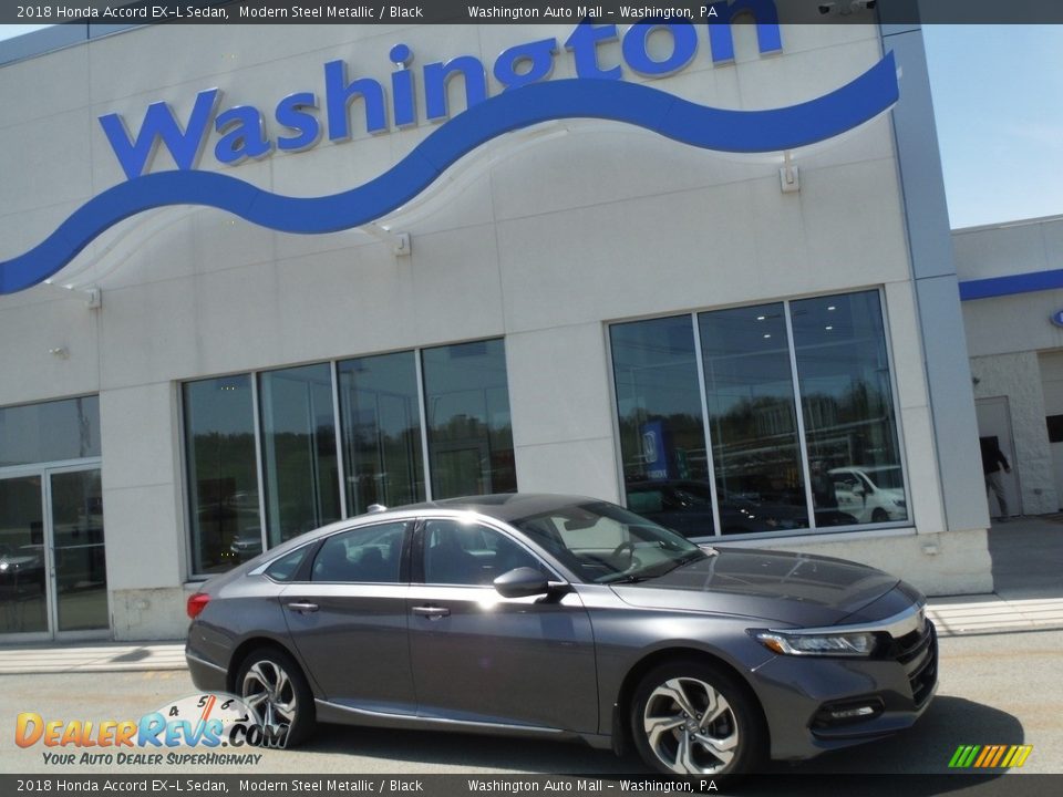 2018 Honda Accord EX-L Sedan Modern Steel Metallic / Black Photo #2