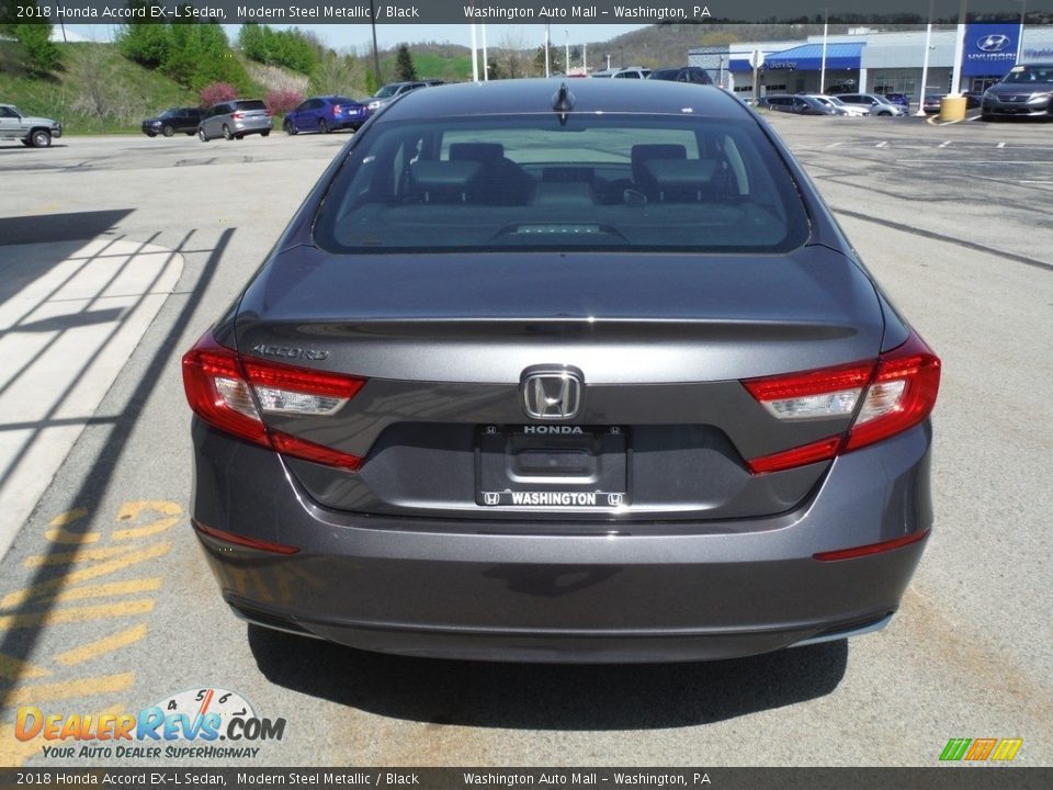 2018 Honda Accord EX-L Sedan Modern Steel Metallic / Black Photo #10