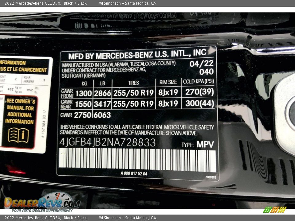 2022 Mercedes-Benz GLE 350 Black / Black Photo #11