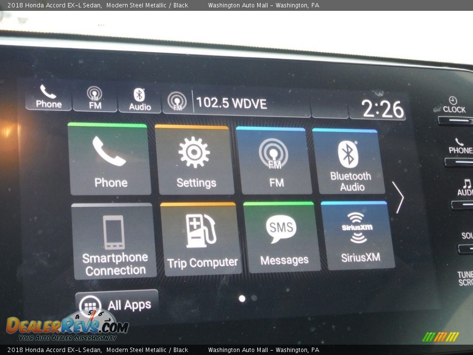 2018 Honda Accord EX-L Sedan Modern Steel Metallic / Black Photo #22