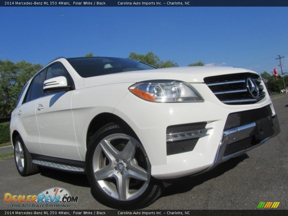 2014 Mercedes-Benz ML 350 4Matic Polar White / Black Photo #1