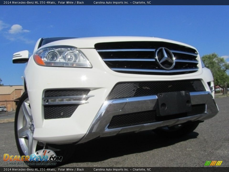 2014 Mercedes-Benz ML 350 4Matic Polar White / Black Photo #2