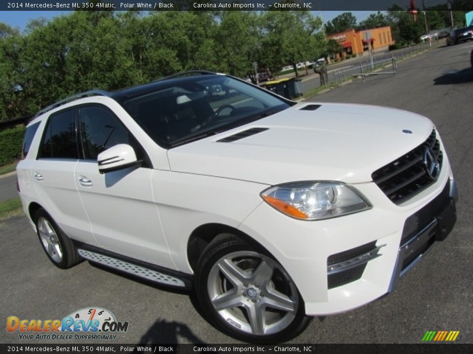 2014 Mercedes-Benz ML 350 4Matic Polar White / Black Photo #3