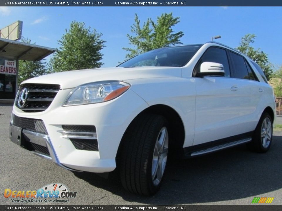 2014 Mercedes-Benz ML 350 4Matic Polar White / Black Photo #6