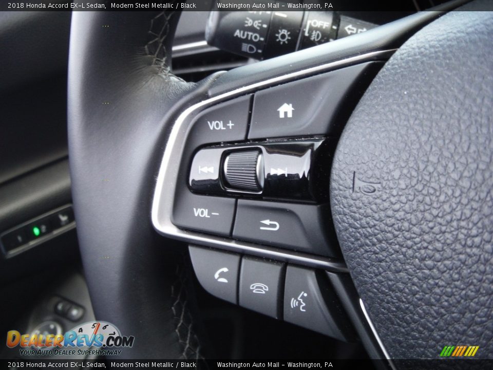 2018 Honda Accord EX-L Sedan Modern Steel Metallic / Black Photo #28