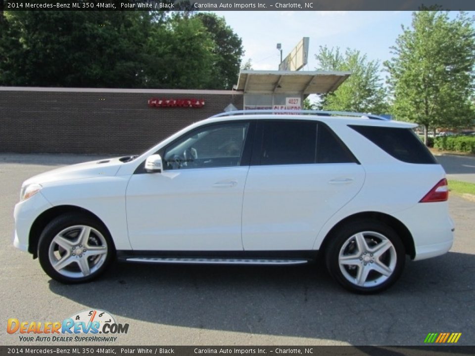 2014 Mercedes-Benz ML 350 4Matic Polar White / Black Photo #7