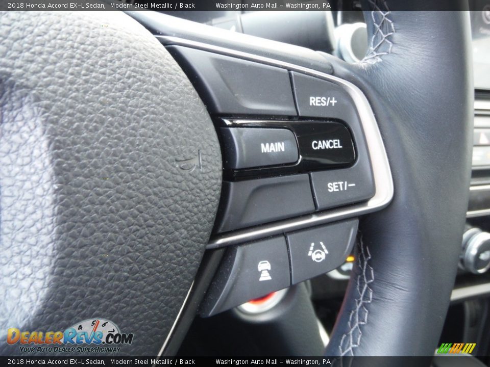 2018 Honda Accord EX-L Sedan Modern Steel Metallic / Black Photo #29