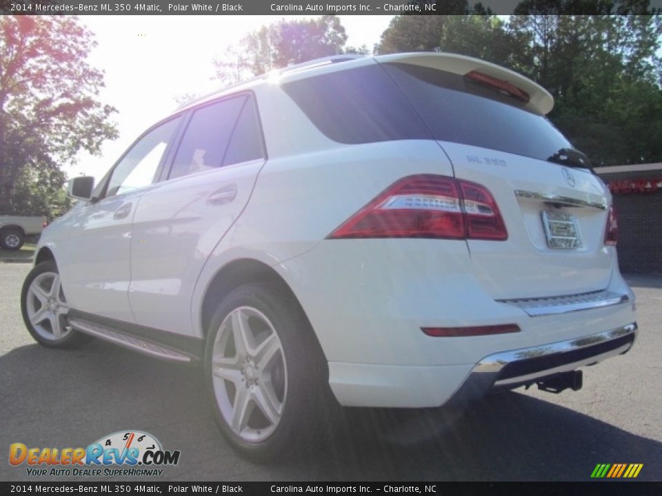 2014 Mercedes-Benz ML 350 4Matic Polar White / Black Photo #8