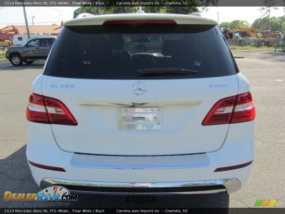 2014 Mercedes-Benz ML 350 4Matic Polar White / Black Photo #9