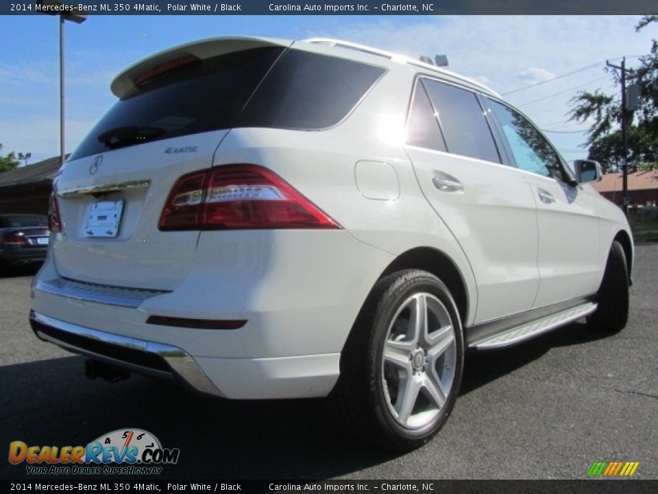 2014 Mercedes-Benz ML 350 4Matic Polar White / Black Photo #10