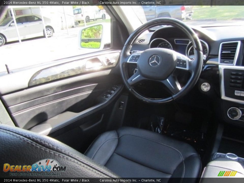 2014 Mercedes-Benz ML 350 4Matic Polar White / Black Photo #12