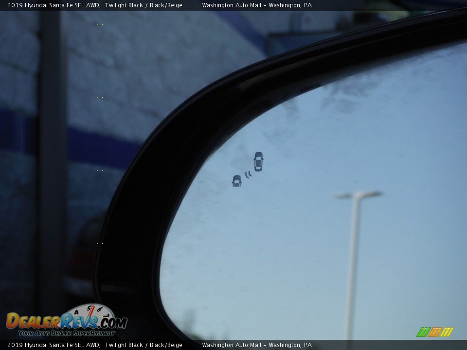 2019 Hyundai Santa Fe SEL AWD Twilight Black / Black/Beige Photo #7