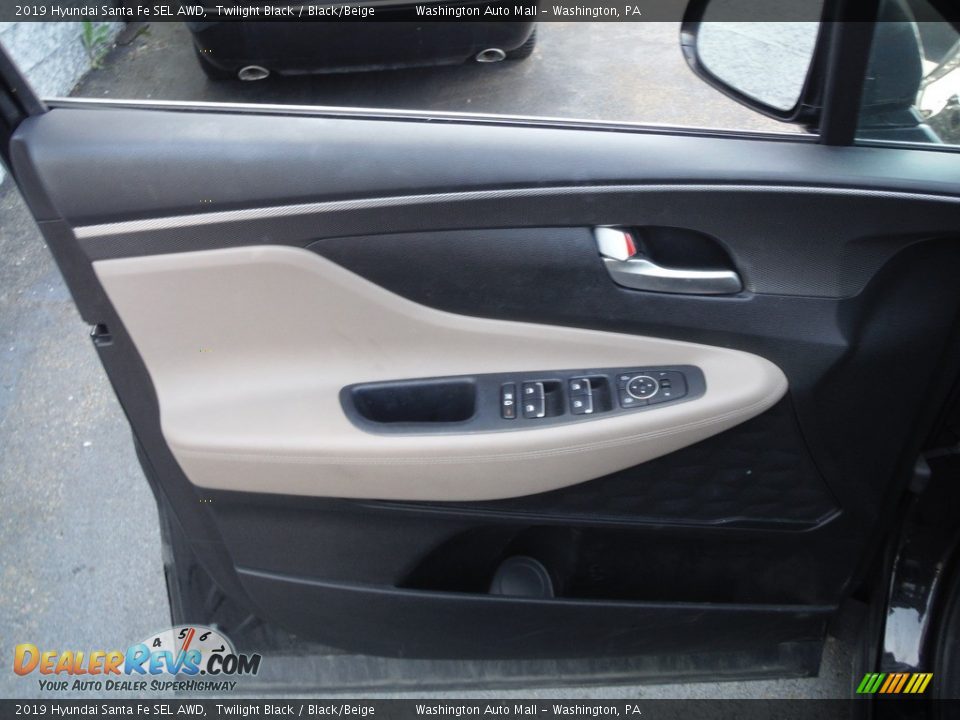 2019 Hyundai Santa Fe SEL AWD Twilight Black / Black/Beige Photo #12