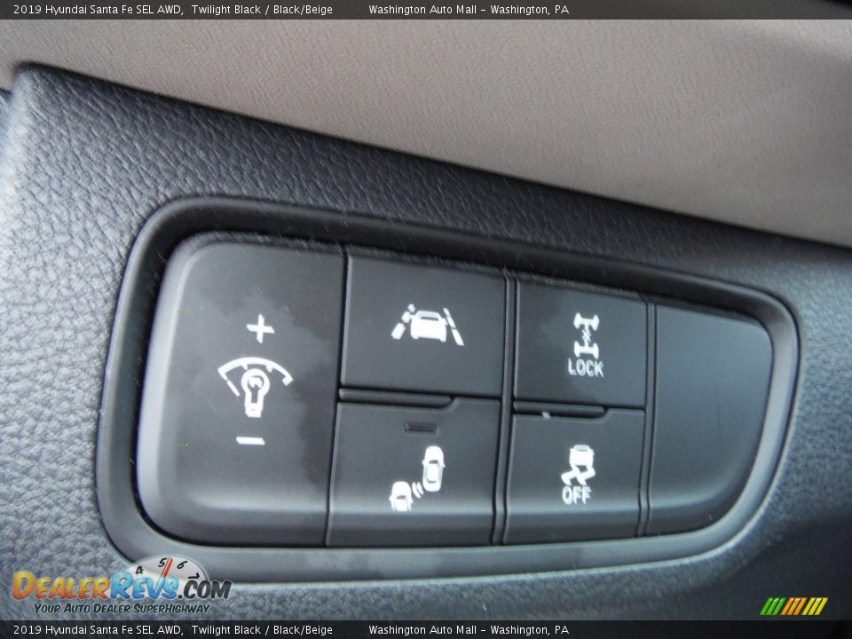 2019 Hyundai Santa Fe SEL AWD Twilight Black / Black/Beige Photo #13