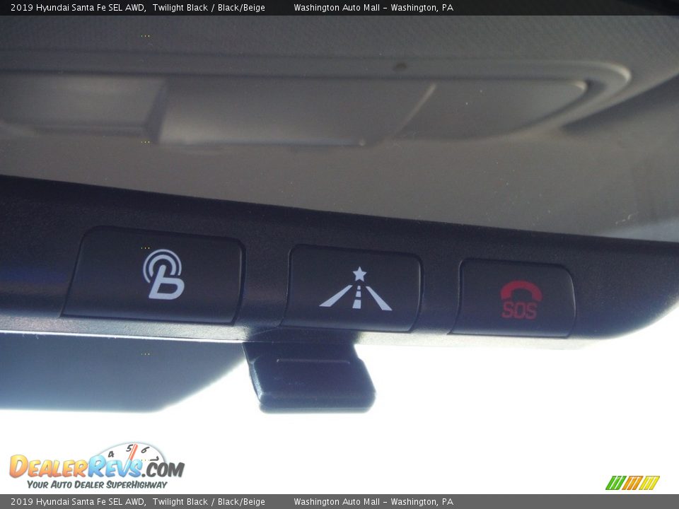 2019 Hyundai Santa Fe SEL AWD Twilight Black / Black/Beige Photo #20
