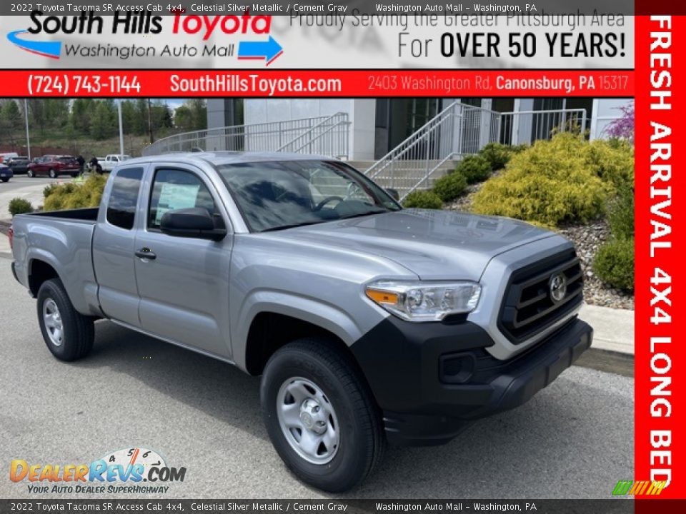 2022 Toyota Tacoma SR Access Cab 4x4 Celestial Silver Metallic / Cement Gray Photo #1