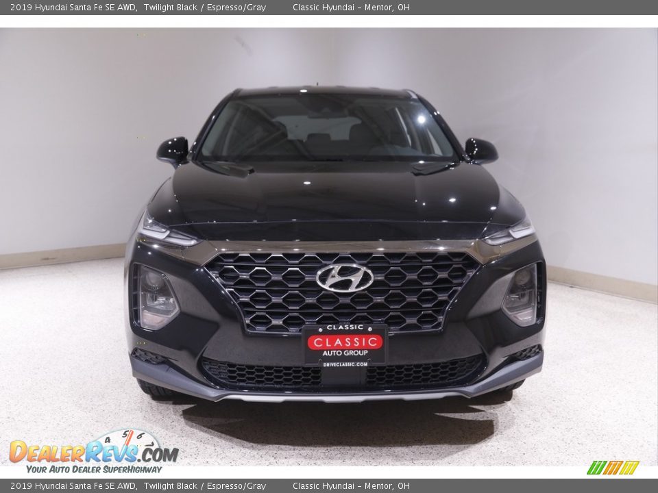 2019 Hyundai Santa Fe SE AWD Twilight Black / Espresso/Gray Photo #2