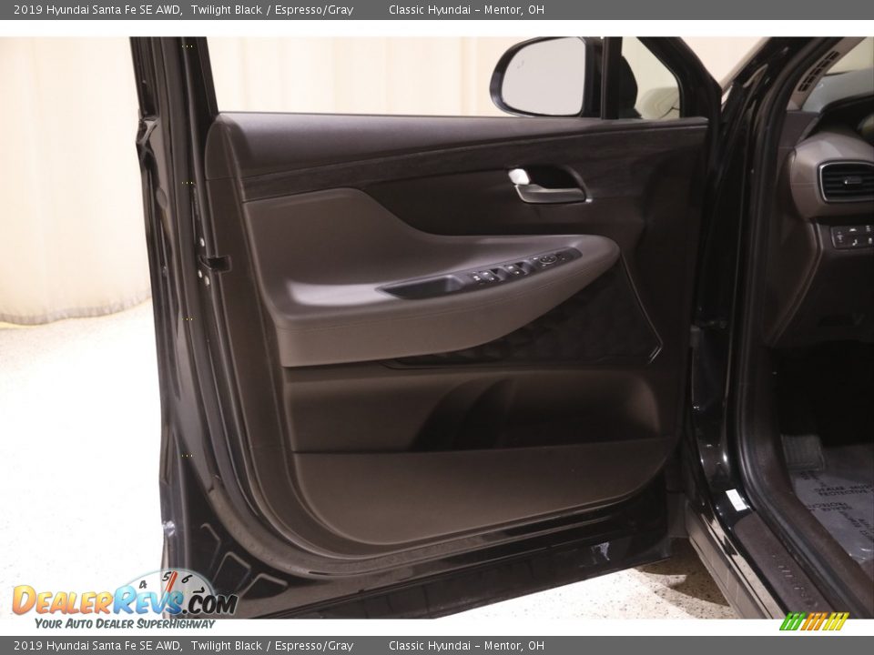 2019 Hyundai Santa Fe SE AWD Twilight Black / Espresso/Gray Photo #4