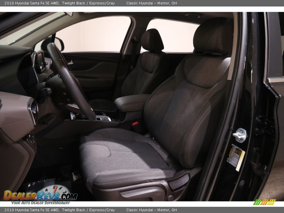 2019 Hyundai Santa Fe SE AWD Twilight Black / Espresso/Gray Photo #5
