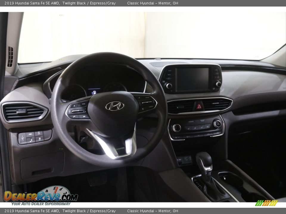 2019 Hyundai Santa Fe SE AWD Twilight Black / Espresso/Gray Photo #6