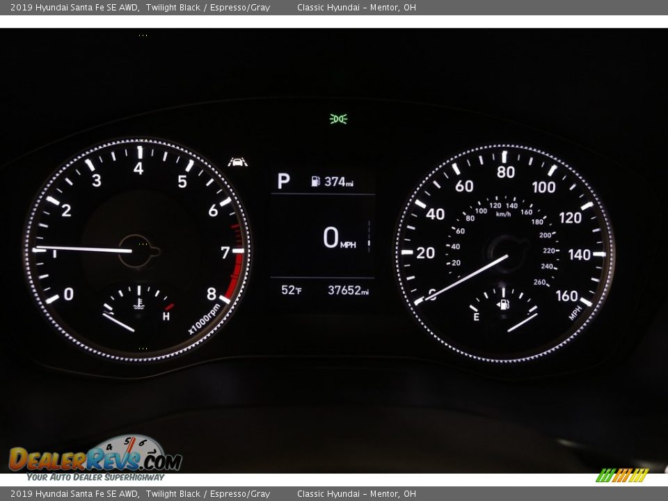2019 Hyundai Santa Fe SE AWD Twilight Black / Espresso/Gray Photo #8