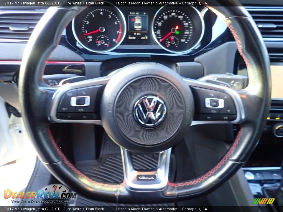 2017 Volkswagen Jetta GLI 2.0T Pure White / Titan Black Photo #24