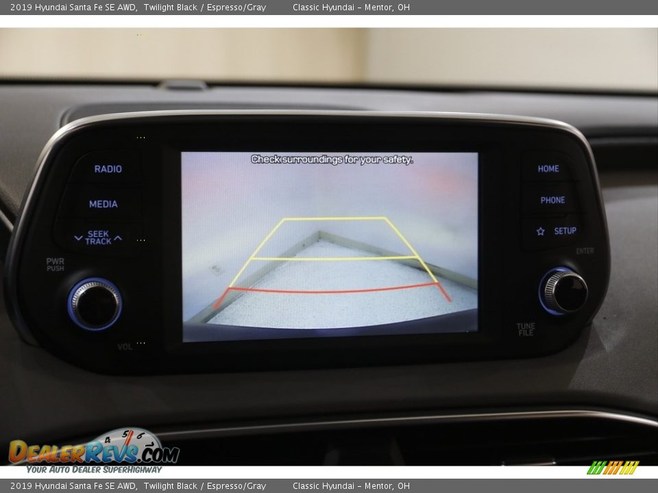 2019 Hyundai Santa Fe SE AWD Twilight Black / Espresso/Gray Photo #11