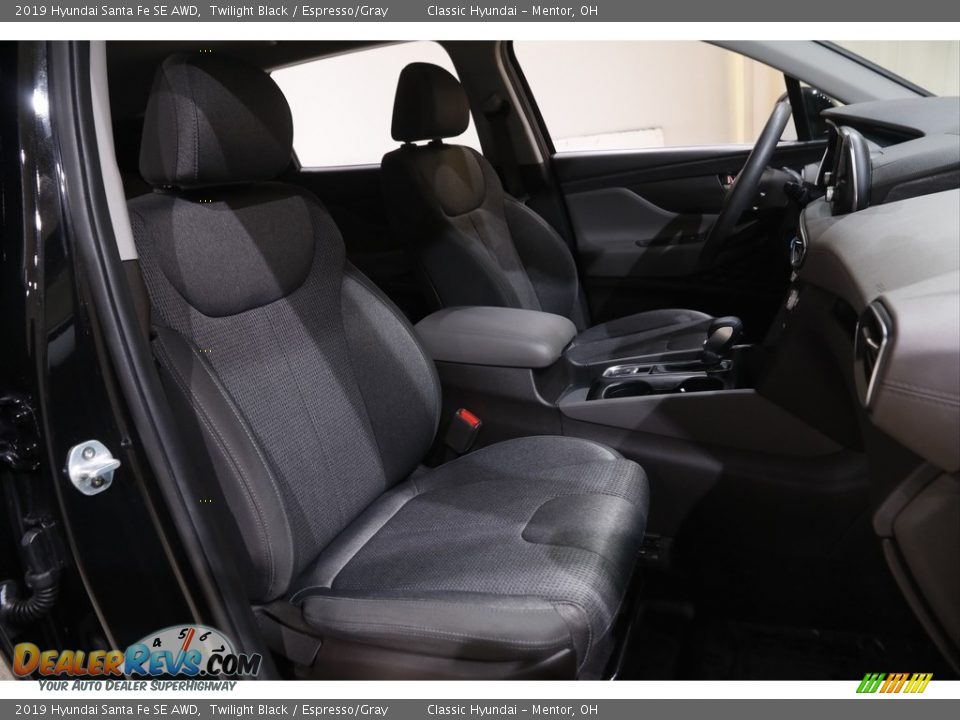 2019 Hyundai Santa Fe SE AWD Twilight Black / Espresso/Gray Photo #14