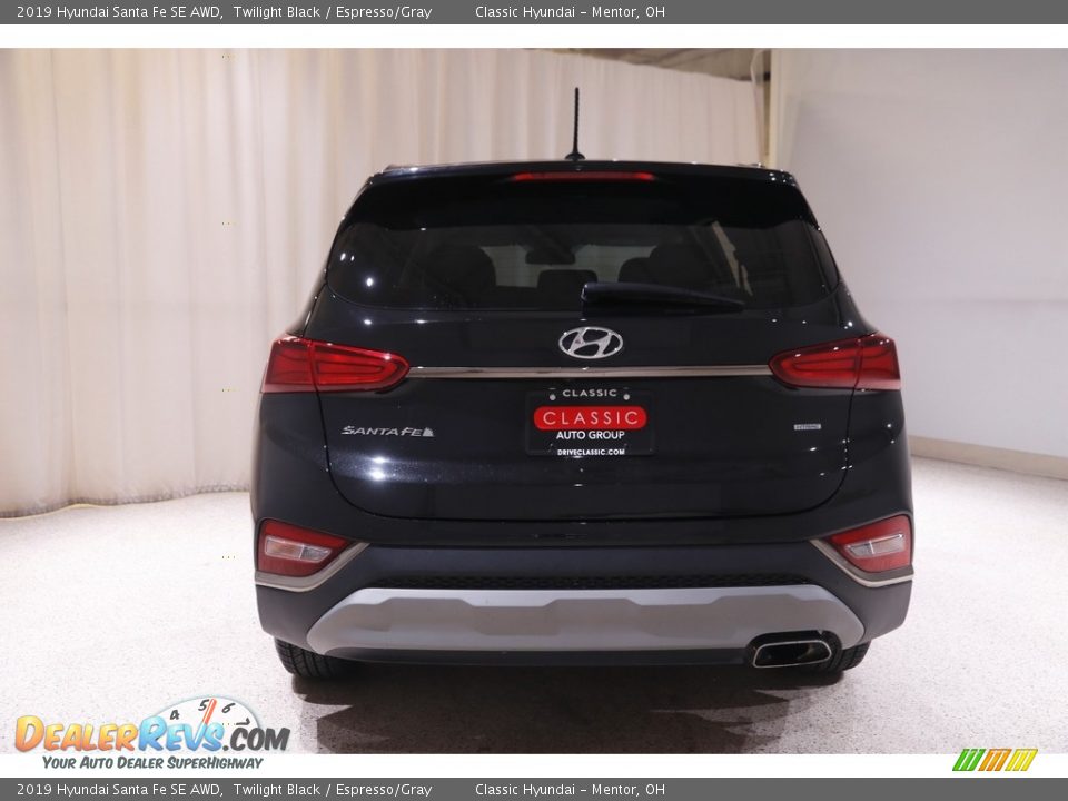2019 Hyundai Santa Fe SE AWD Twilight Black / Espresso/Gray Photo #17
