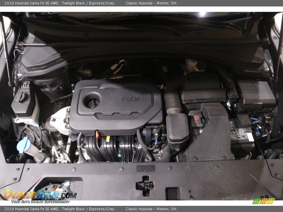 2019 Hyundai Santa Fe SE AWD Twilight Black / Espresso/Gray Photo #18