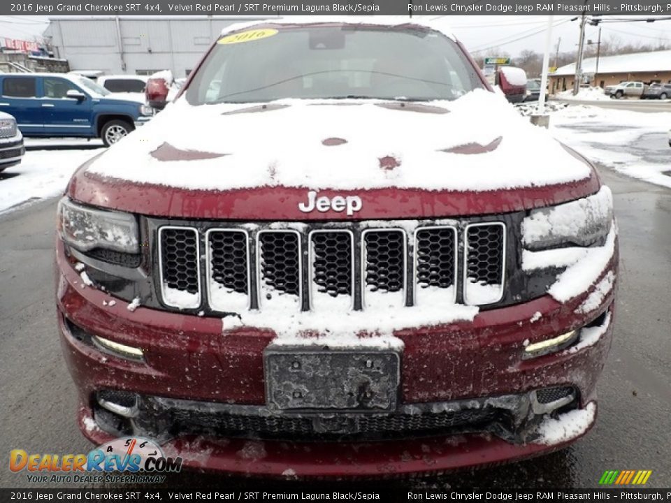 2016 Jeep Grand Cherokee SRT 4x4 Velvet Red Pearl / SRT Premium Laguna Black/Sepia Photo #9