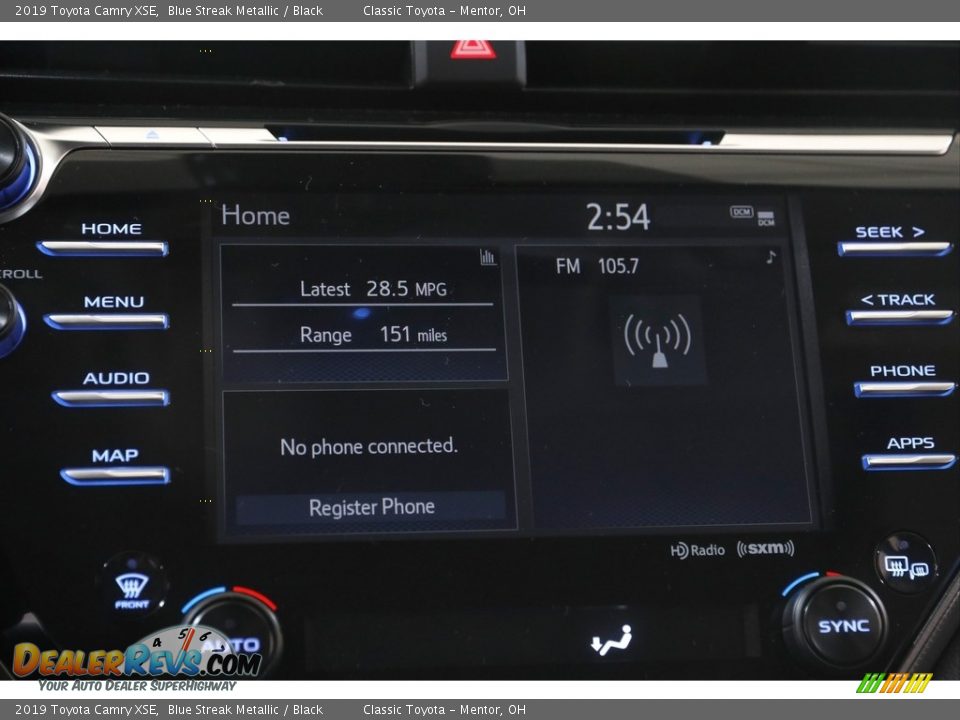 2019 Toyota Camry XSE Blue Streak Metallic / Black Photo #10