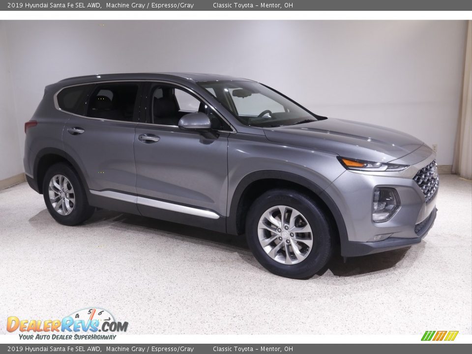 2019 Hyundai Santa Fe SEL AWD Machine Gray / Espresso/Gray Photo #1