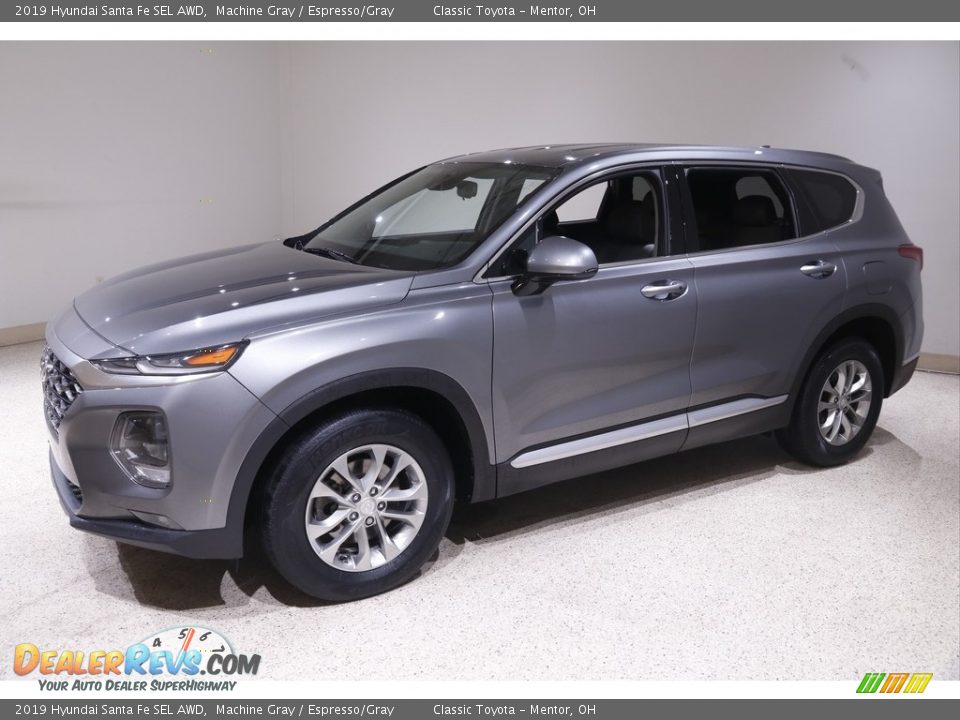 2019 Hyundai Santa Fe SEL AWD Machine Gray / Espresso/Gray Photo #3