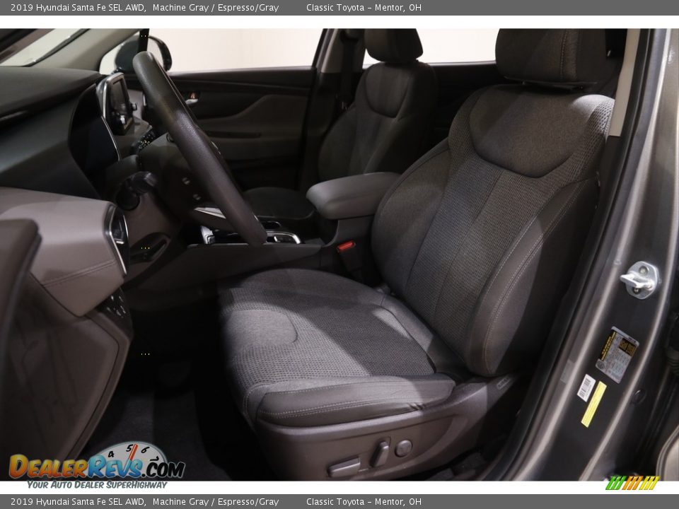 2019 Hyundai Santa Fe SEL AWD Machine Gray / Espresso/Gray Photo #5