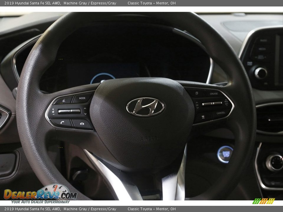 2019 Hyundai Santa Fe SEL AWD Machine Gray / Espresso/Gray Photo #7